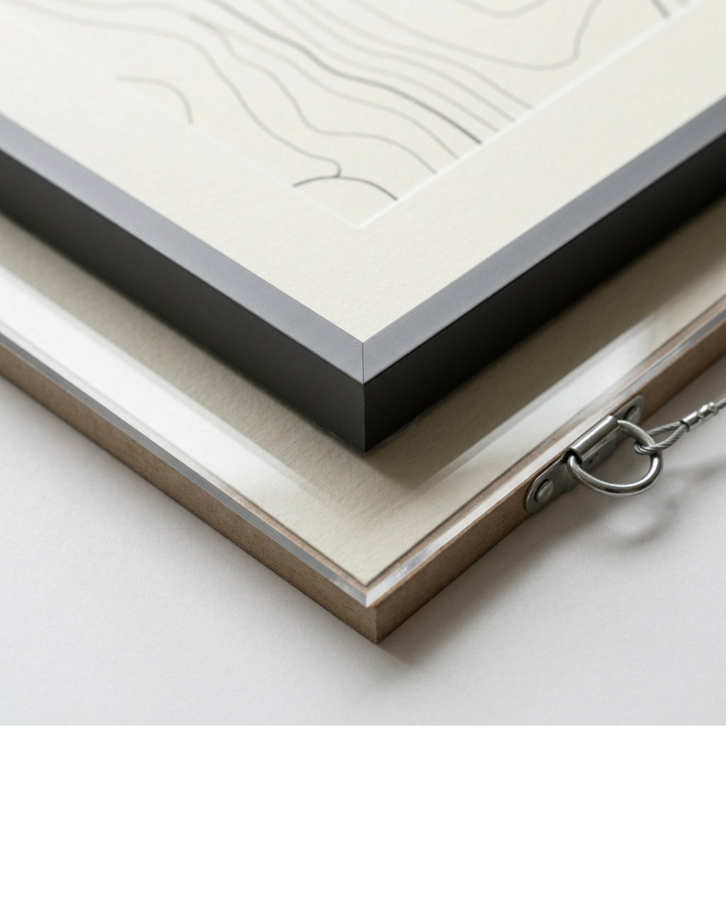 Rutly Topographic Contour Wall Art Print 18 × 24 in Graphite Frame - Detail view