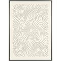 Rutly Topographic Contour Wall Art Print 18 × 24 in Graphite Frame - Product view